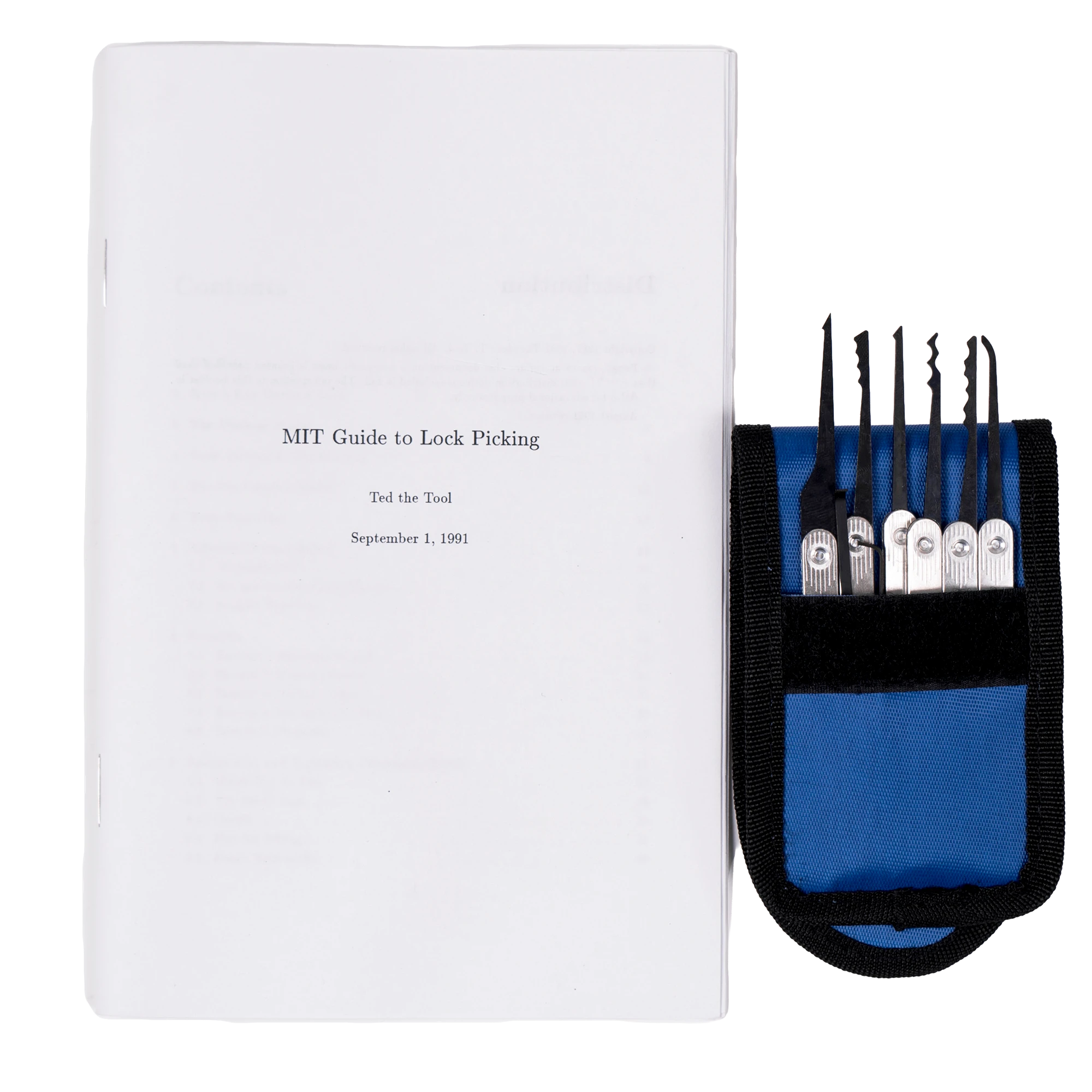 Lock Pick Set - 8 Piece - with MIT Guide to Lockpicking Manual-img-0