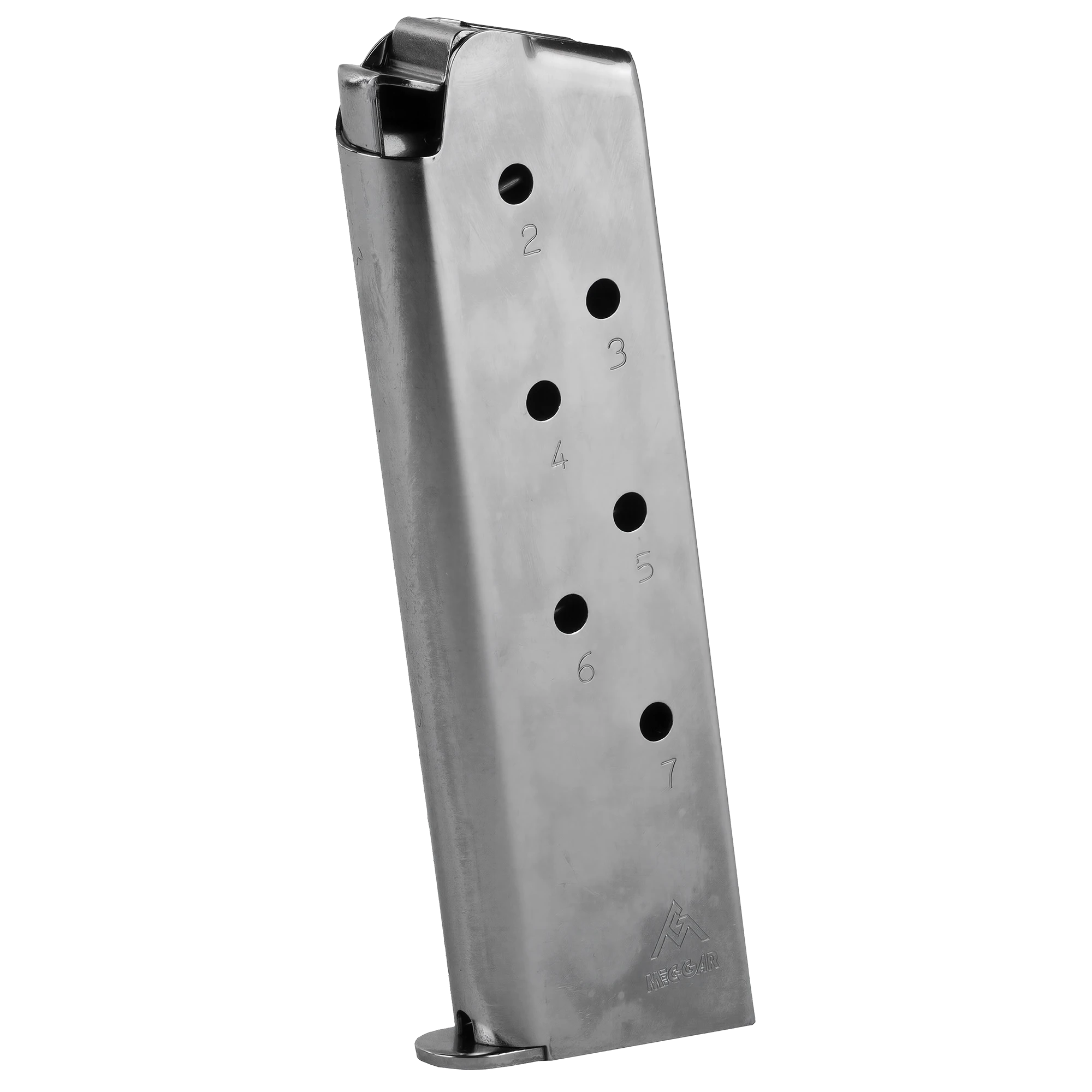 Mec-Gar 1911 Full Size .45 ACP 7-Round Magazine Nickel MGCG4507N-img-0