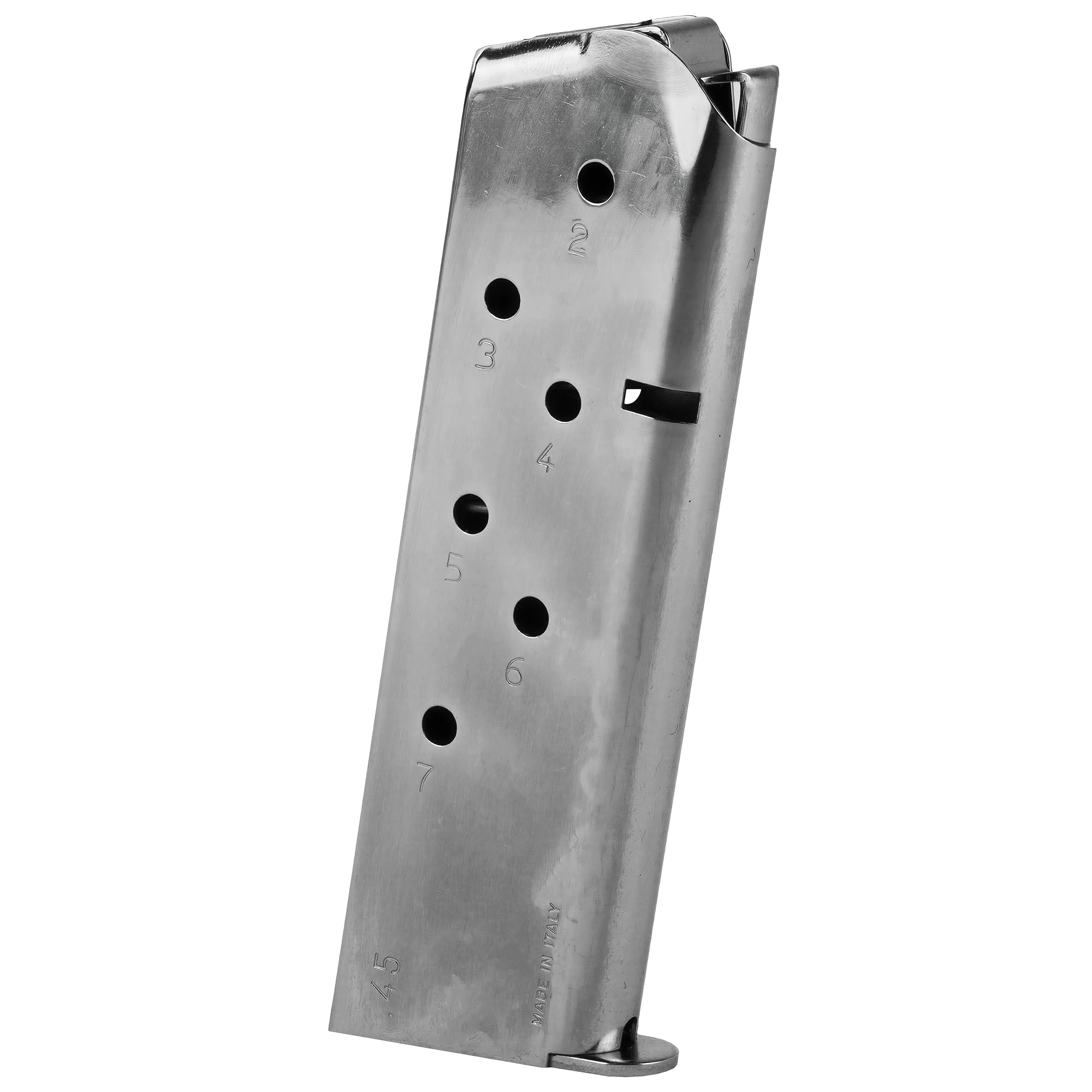Mec-Gar 1911 Full Size .45 ACP 7-Round Magazine Nickel MGCG4507N-img-1