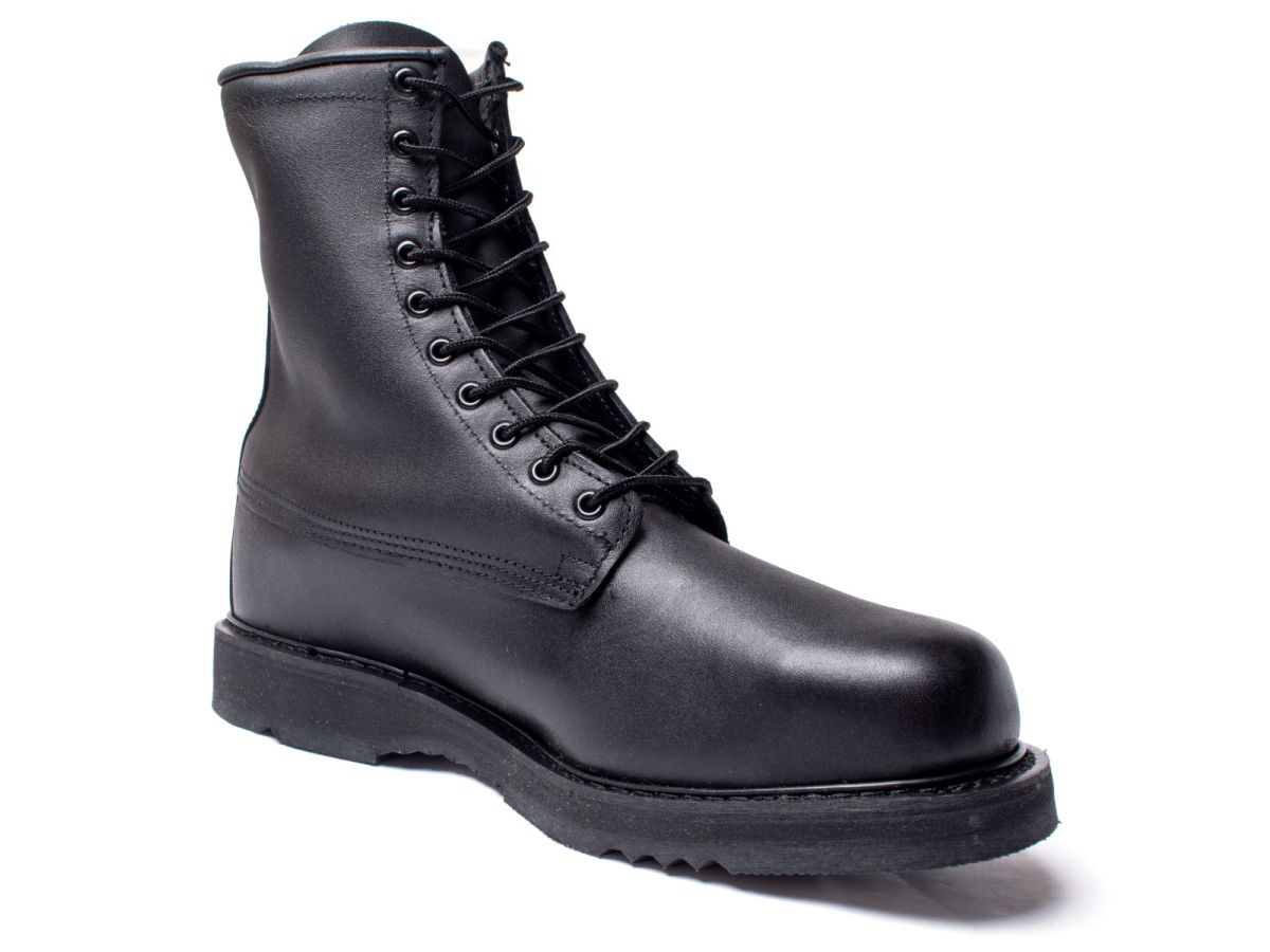 US Army Black Leather Jump Boots - 10-Inch Paratrooper Boot 