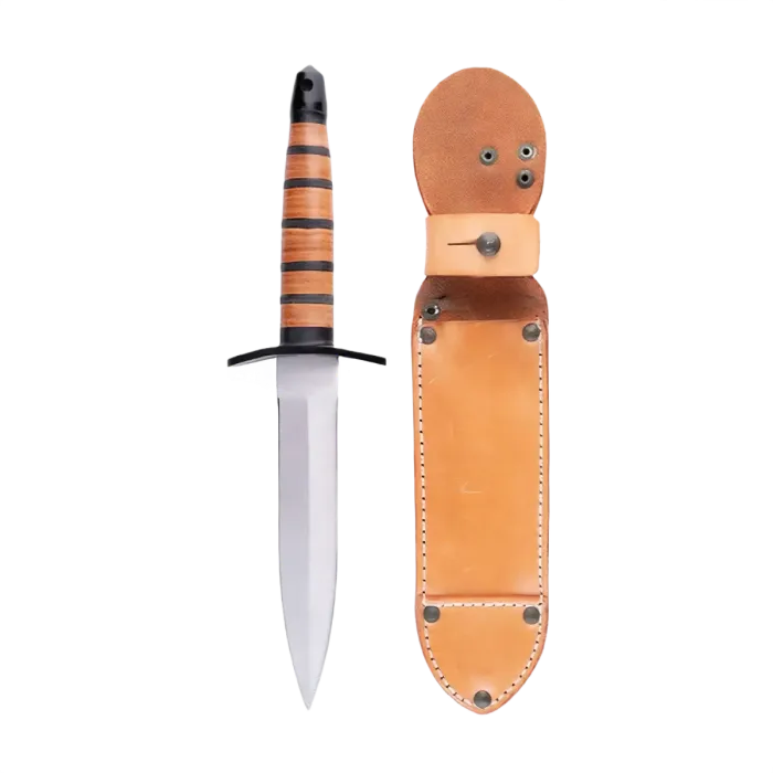 Czech Fighting Knife with Leather Sheath