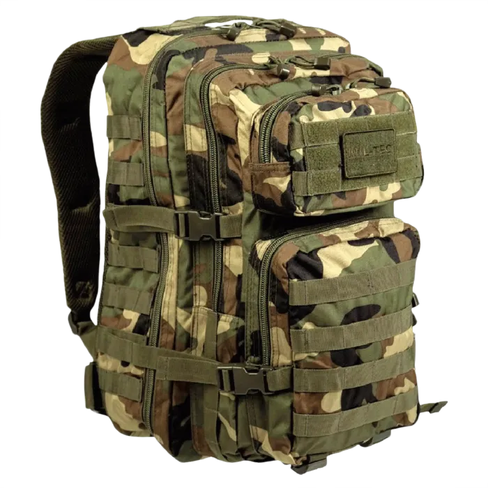 Mil-Tec 3-Day Woodland Camo Assault Pack