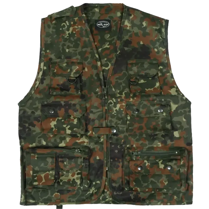 Mil-Tec Fishing Vest - Flecktarn