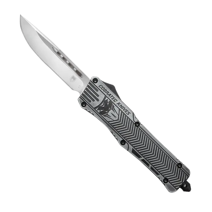 Cobratec CTK-1 Large OTF Knife - Drop Point - Stonewashed 