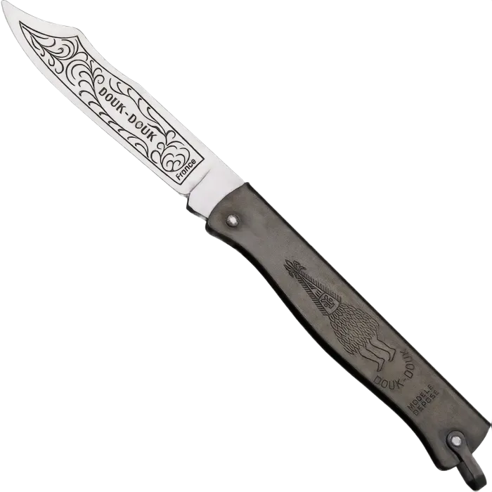 Douk-Douk Traditional Black Folder - Profile