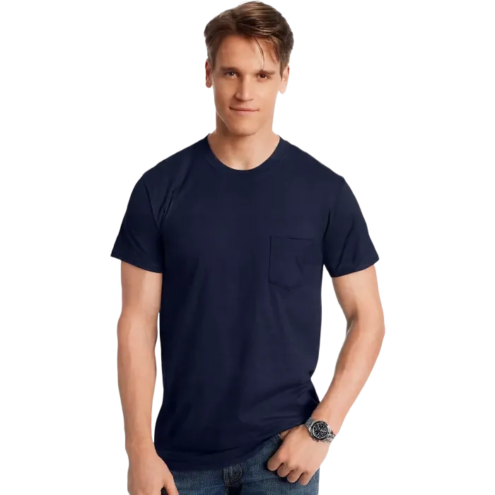 Hanes Nano-T Pocket T-shirt - Navy
