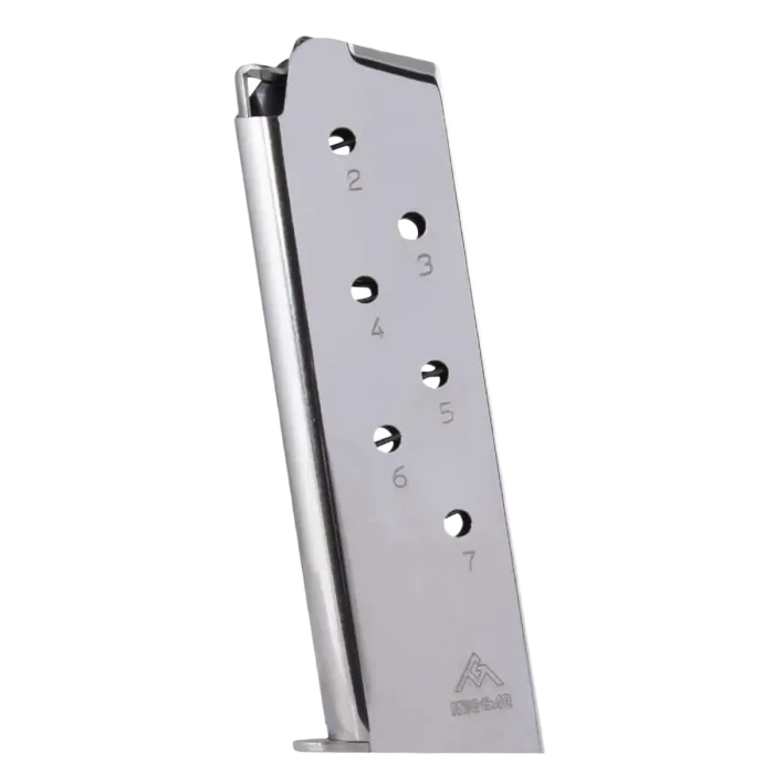 Mec-Gar Colt 1911 Nickle 7-Round Magazine