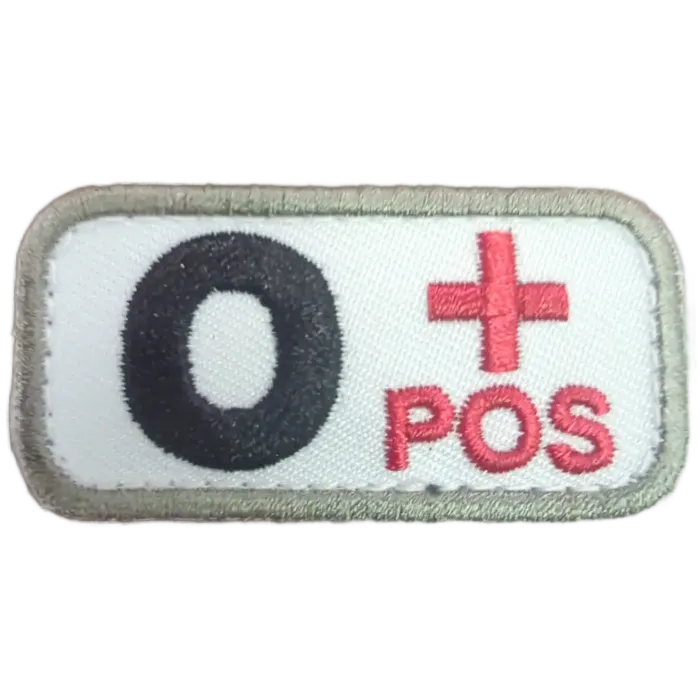 O Positive Blood Type Patch - White