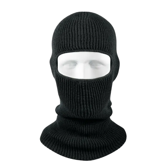 One Hole Face Mask - Black
