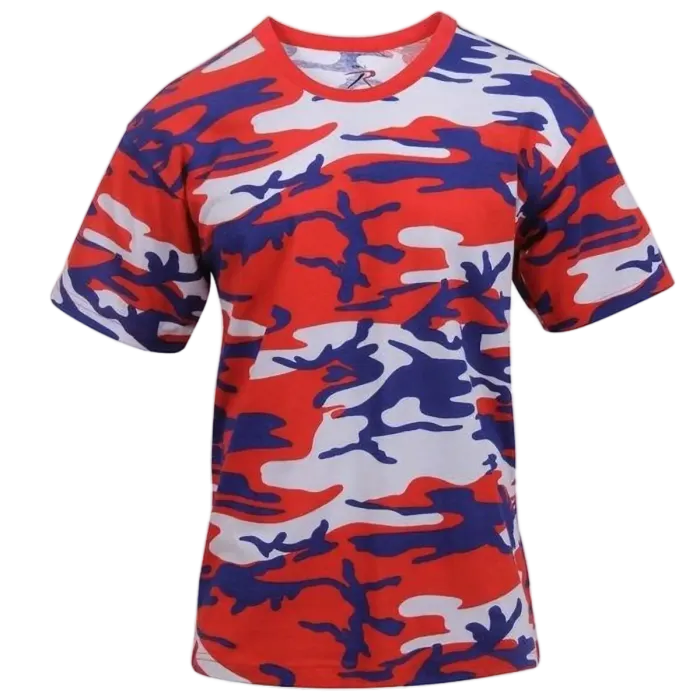 Red White and Blue Camo Shirt