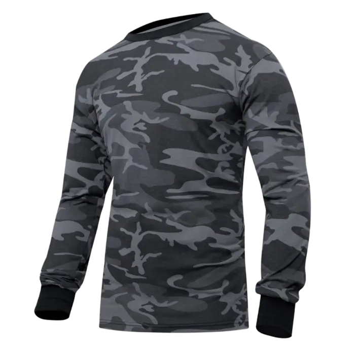 Rothco Black Camo Long Sleeve Shirt