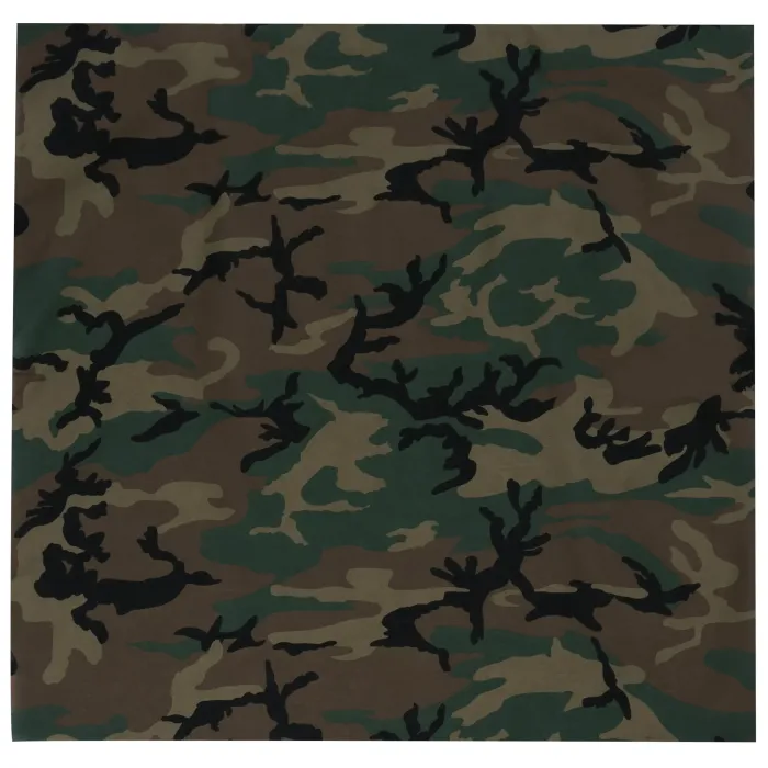 Woodland Camo Large Bandanna