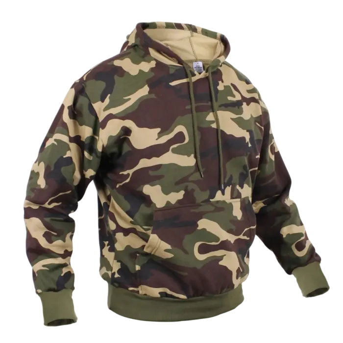 Woodland Camo Pullover Hooded Sweatshirt