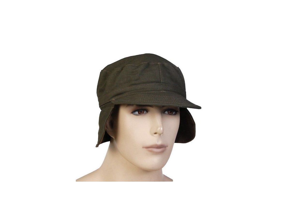 US Repro M43 WWII Field Cap by Mil-Tec | OD Cotton Reproduction
