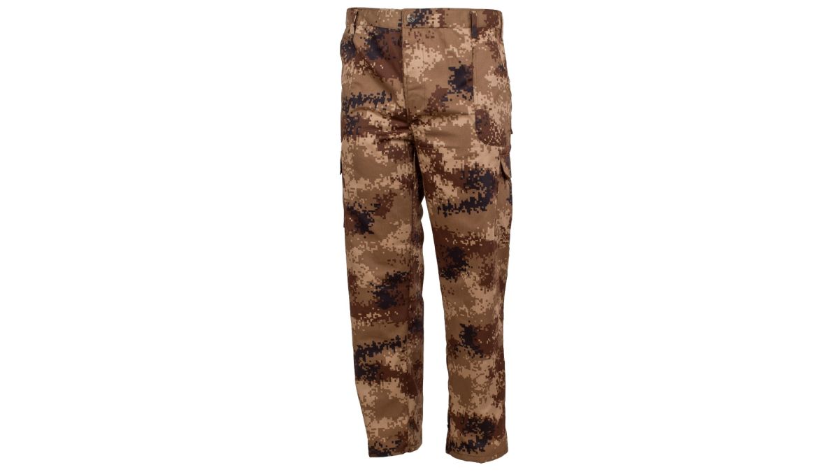 【未使用】DESEAT CAMOUFLAGE PATTERN TROUSERS Chinese Army Type 07 Arid Pattern Camo Pants - PLA Surplus