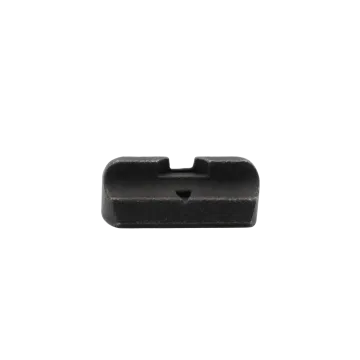 1911 Rear Sight in black steel showing rear notch, dovetail base, and serrated face