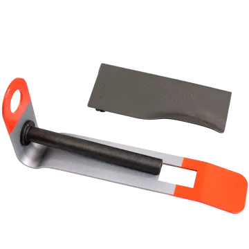 M14 blank fire attachment kit, front view showing orange-tipped silver combo tool and black blank firing device