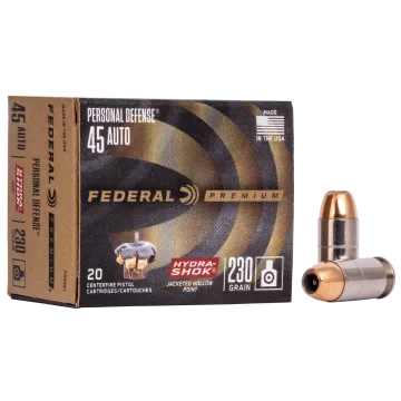 Federal Premium Personal Defense Hydra-Shok 45ACP Hydra-Shok Ammo