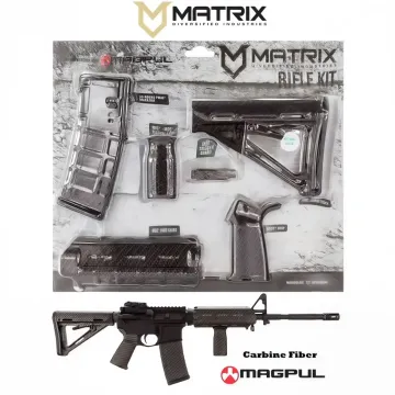 Matrix Diversified Industries Mil-Spec Magpul MOE Furniture Kit - Black Carbon Fiber
