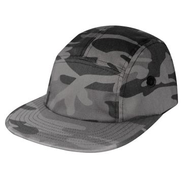 Black Camo Five Panel Street Cap