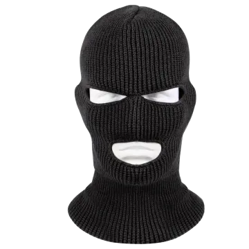 Black Three Hole Face Mask