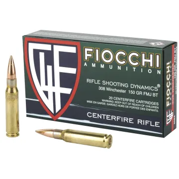 Fiocchi Shooting Dynamics 308 Winchester Ammo - 150 Grain FMJ