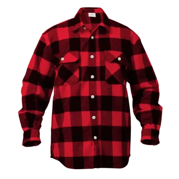 Rothco Buffalo Plaid Flannel Shirt - Extra Heavyweight - Red
