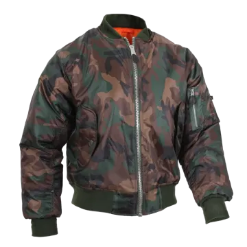 Rothco MA-1 Flight Jacket - Woodland Camo