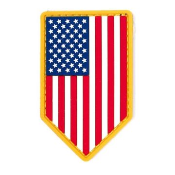 US Flag Vertical Shield PVC Morale Patch