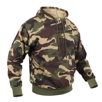 Woodland Camo Pullover Hooded Sweatshirt