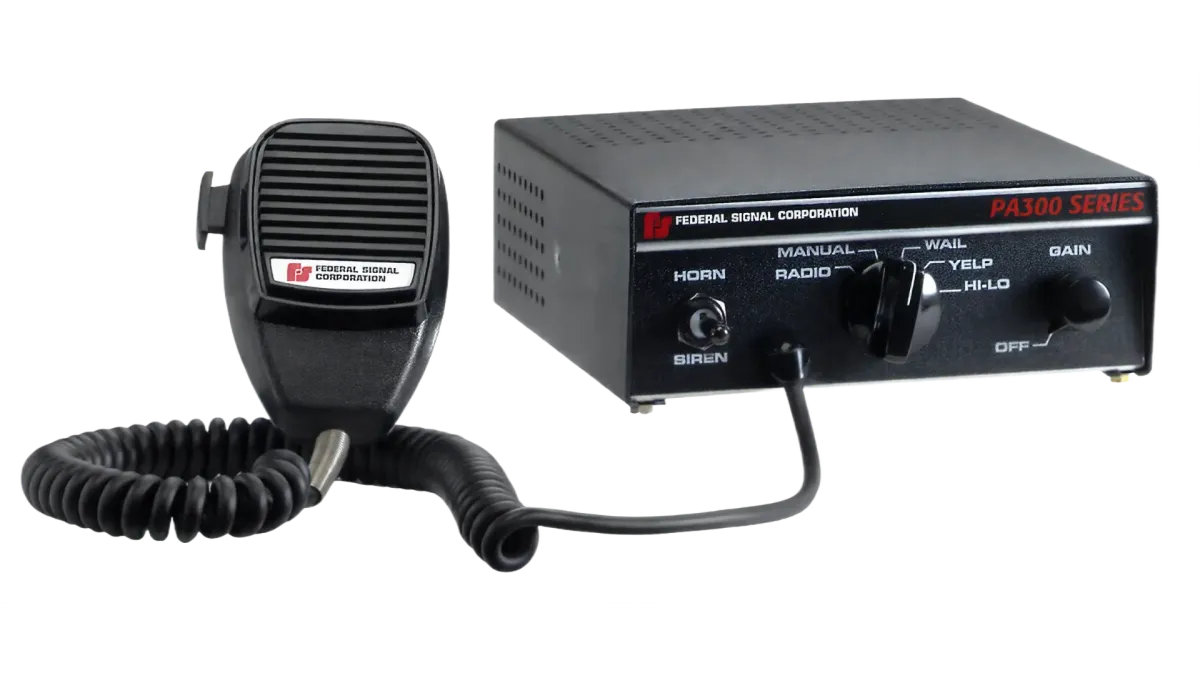 Federal Signal PA300 690000 100W Electronic Siren | 5 Tones, PA