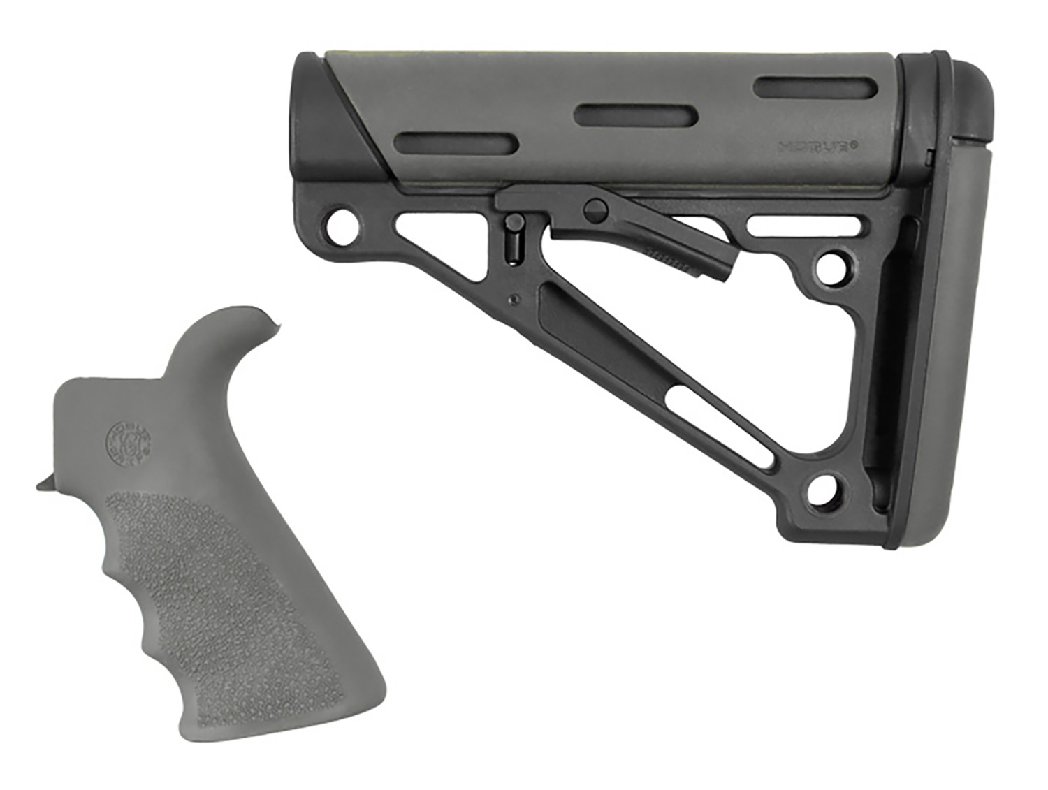 Hogue AR15 Stock with Pistol Grip - Gray-img-0